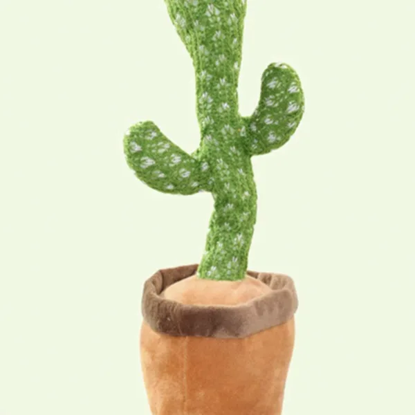 Cactus bailarín con luz y sonido, repite lo que dices